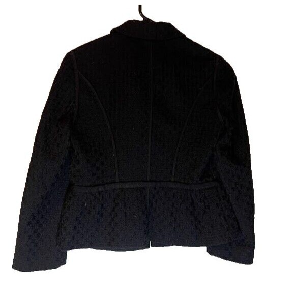 Loft Jacket 2 Short Wool Blend Peplum Ruffle Neckline  Corpcore Business Dressy - Picture 6 of 6